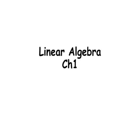 Linear Algebra Ch1 - Vectors for University | PPTX