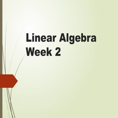 Linear Algebra Ch1 - Vectors for University2 | PPTX