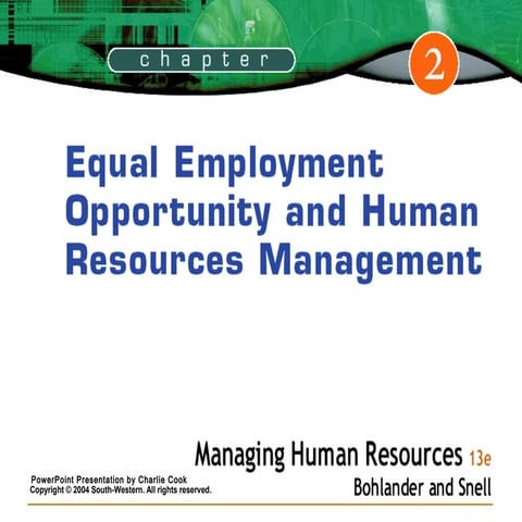 Chapter 02 Equal Employment Opportunity and Huamn Resources Managmement