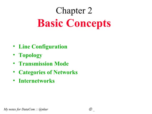 Basic Concepts in Data Communication DC1