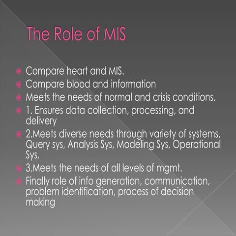 Ch02 the role of mis