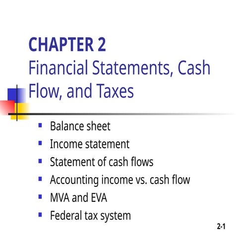 Financial Statements, Cash Flow and Taxes | PPT
