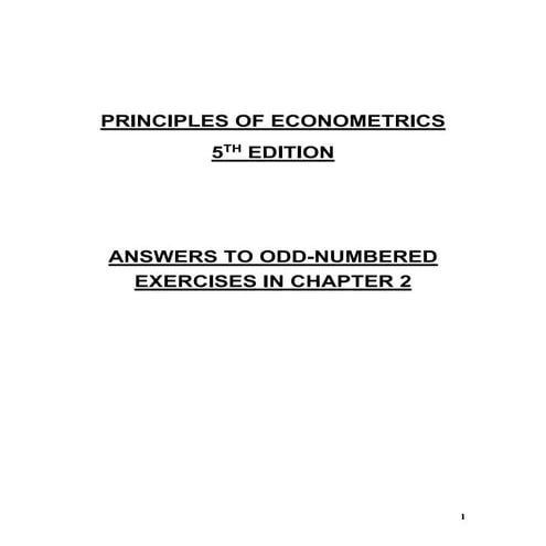 ch02ans.pdf The Simple Linear Regression Model: Specification and Estimation