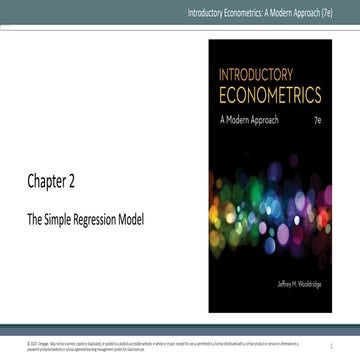 Understanding the Simple Regression Model in Econometrics: Theory and ...