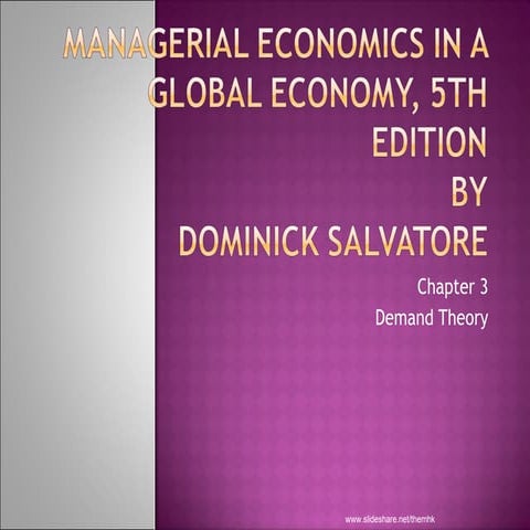 Managerial Economics Chap 3