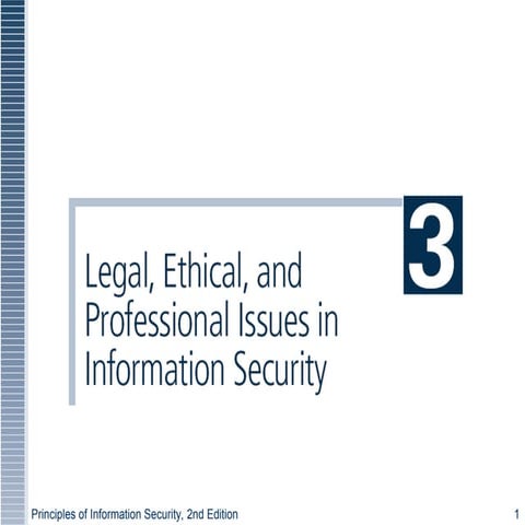 Legal, Ethical and professional issues in Information Security | PPT