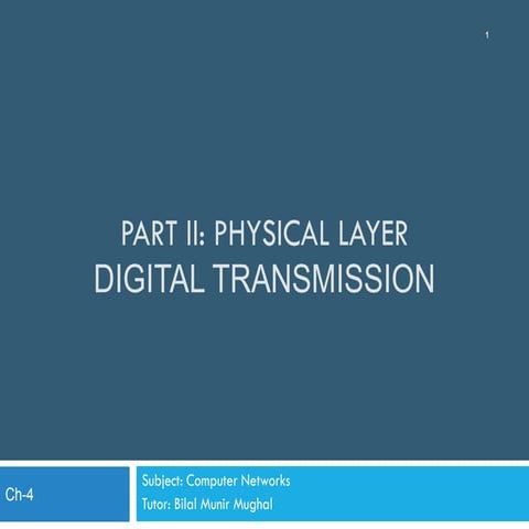 DCN 5th ed. slides ch04 Digital Transmission.pdf | Digital Audio ...