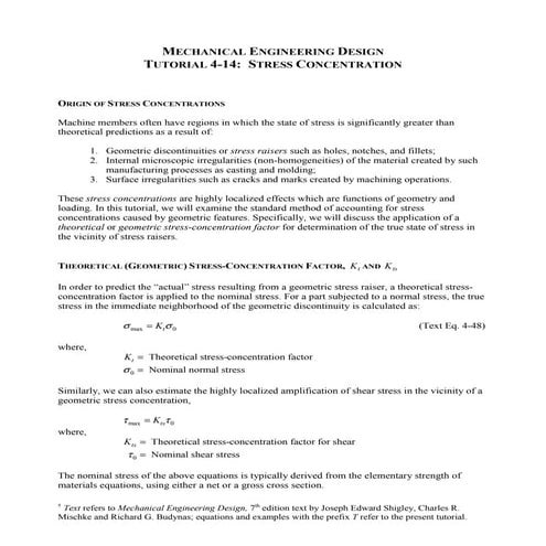 Combined Steady and Variable Stresses, Gerber Method for Combination of ...