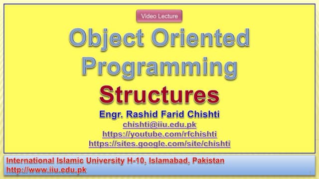 Object Oriented Programming using C++: Ch04 Structures.pptx