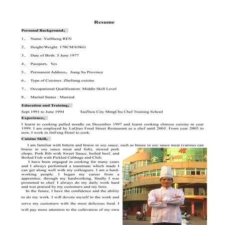 Ch0545 yin sheng ren cv english