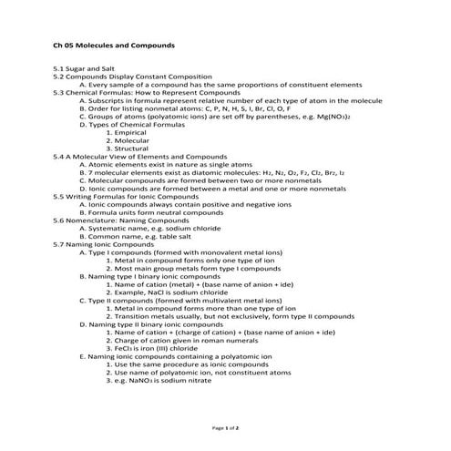 Ch 05 molecules and compounds