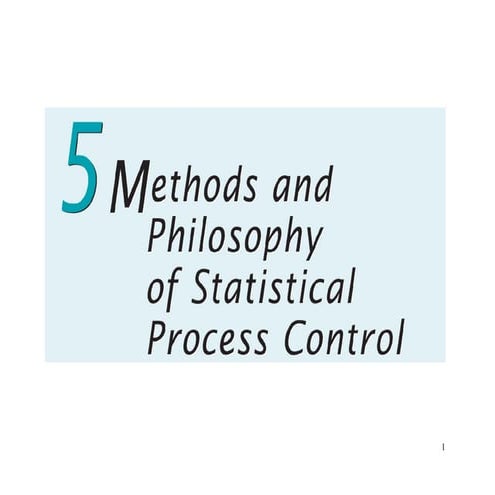 Chapter 5 Methods and Philosophy of Statistical Process Control | PPTX