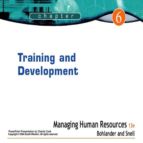 Chapter 06 Training and Development