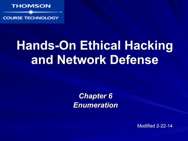 CNIT 123: Ch 6: Enumeration