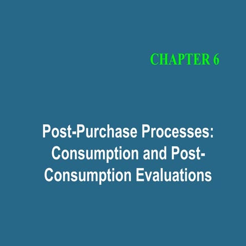 Post Purchase Consumer Behaviour | PPTX
