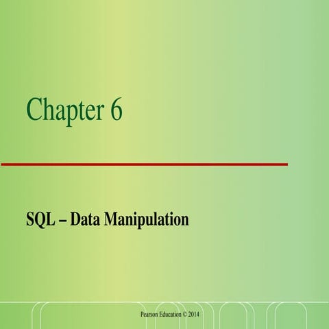 Chapter 6 SQL data manipulation System analysis | PPT