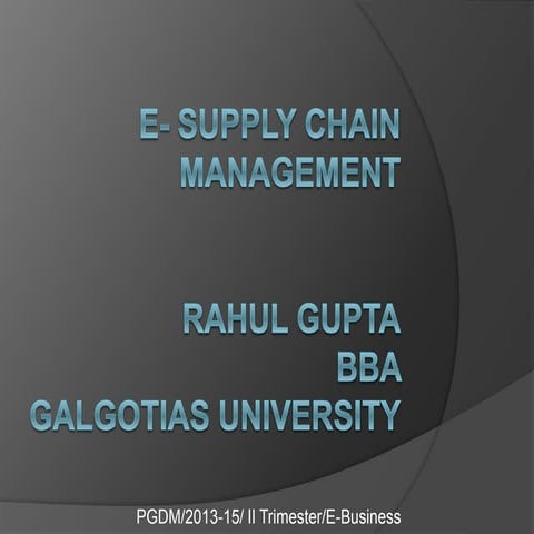 Ch06   e-supply chain management