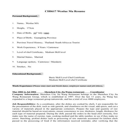 Ch0617 wenlue ma cv english
