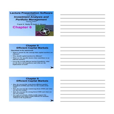 Ch06   efficient market