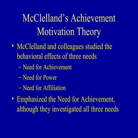 mcclelland theory of motivation