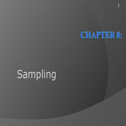Ch08 Sampling | PPT | Physics | Science