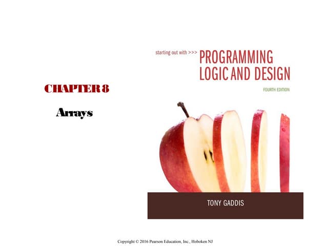 Programming Logic and Design: Arrays | PPT