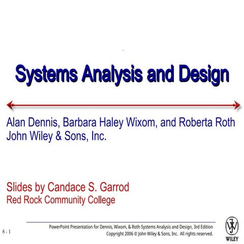 System Analysis and Design 2 - data modelling | PPT