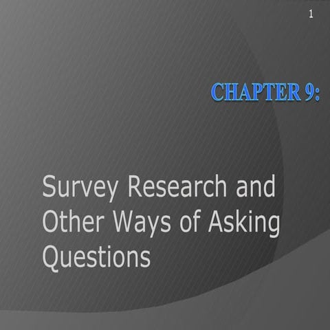 Ch09 Survey Research