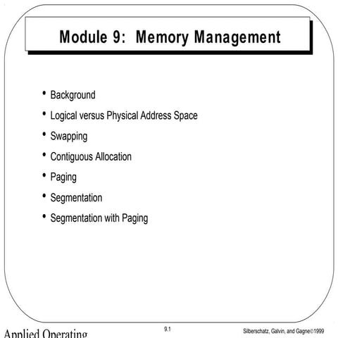 운영체제론 - Ch09