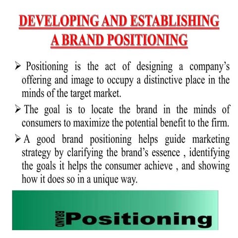 branding and positioning