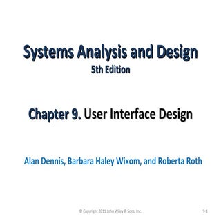 Ch09-User Interface Design