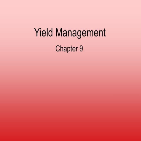 yield management | PPT