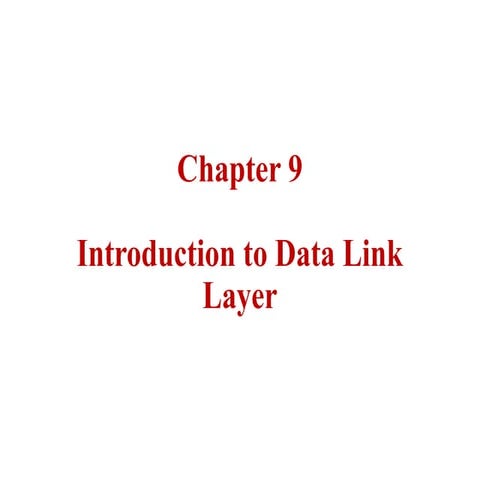 Introduction to Data Link Layer by forouzan | PPT