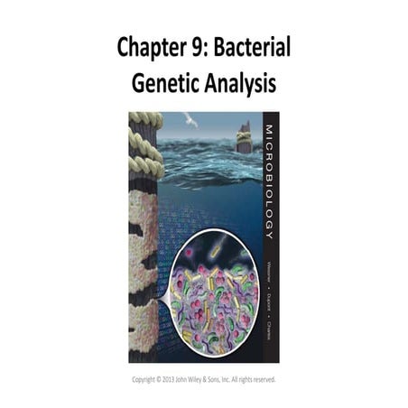 Comprehensive Overview of Bacterial Genetic Analysis and Cloning ...