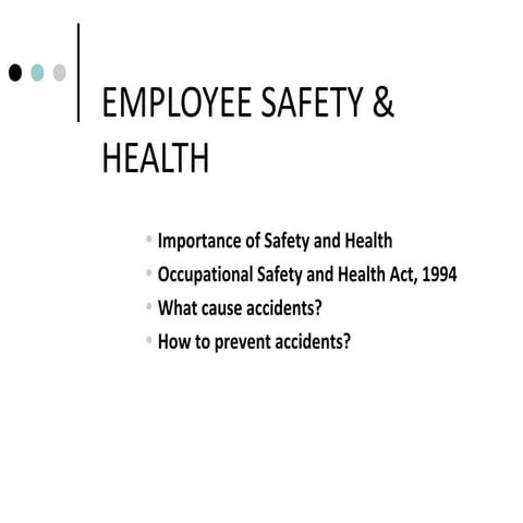 Ch 09   employee safety & health