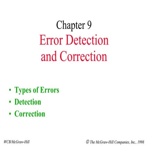 Error Detection and Correction | PPT
