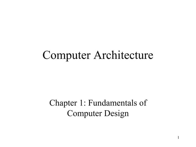 computer architecture.