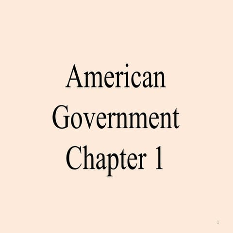Ch1: Foundation of Government 