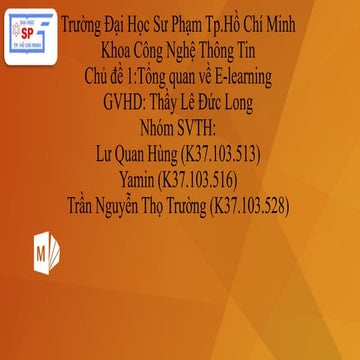 Chủ đề 1.tổng quan về elearning
