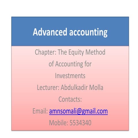 Advanced Accounting 