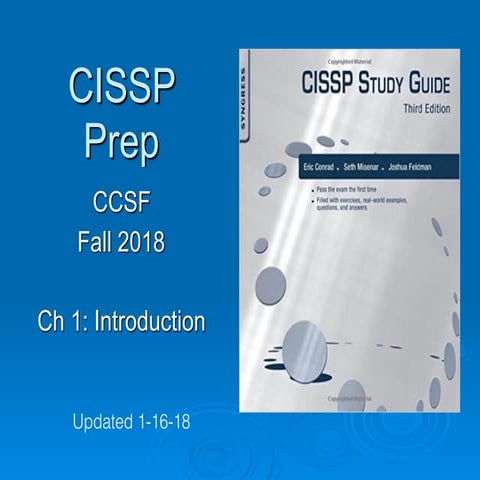 Chit 125: Ch 1: Introduction