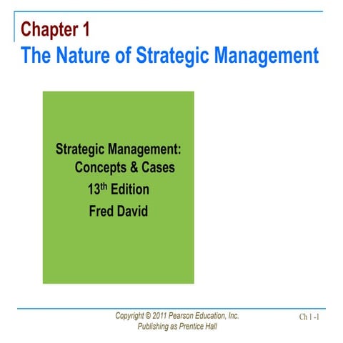 Ch1QUIZ strategic management concepts &cases 11th edition by Fred 
