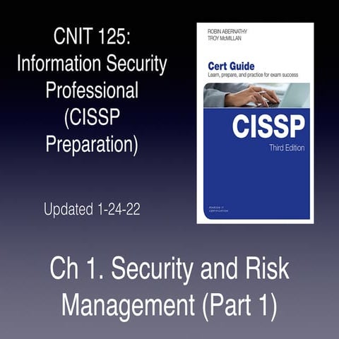 1. Security and Risk Management