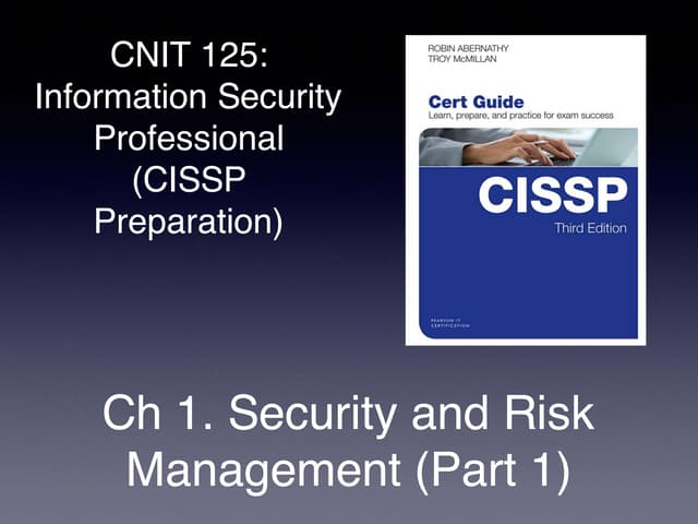 Ch1 Pptx Chapter 1 Of Cissp Ch1 Pptx Chapter 1 Of Cisspch1 Pptx Chapter Ch1 Pptx Chapter 1 Of Cissp Ch1 Pptx Chapter 1 Of Cisspch1 Pptx Chapter