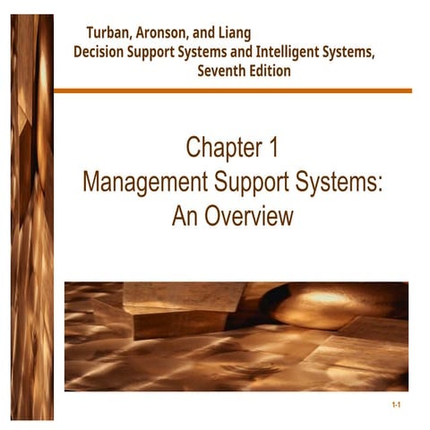 CH 1 Management Support Systems: AN Overview