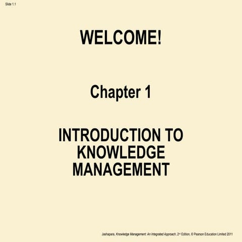Chapter 1 - Knowledge Management-Introduction | PPT