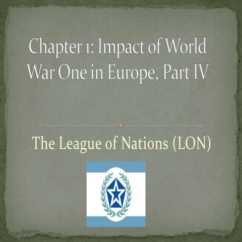 Chapter 1  LON (Crises and Weaknesses)