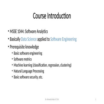 Ch 1 - Past, Present, Future of Software Analytics.pptx