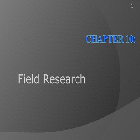 Ch10 Field Research