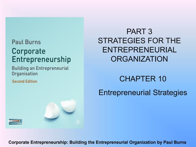 Ch10 entrepreneurial strategies